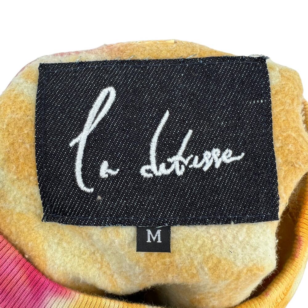 La Detresse Revolve Womens Tropical Pullover Tie Dye Fleece Sweatshirt Medium M - Picture 9 of 11